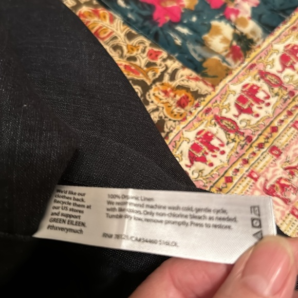 Eileen Fisher Aline tunic jean color organic linen tunic XL - Picture 6 of 8